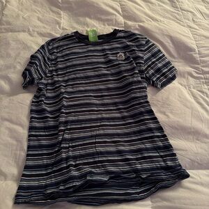 HUF Kids Navy and White Striped Tee